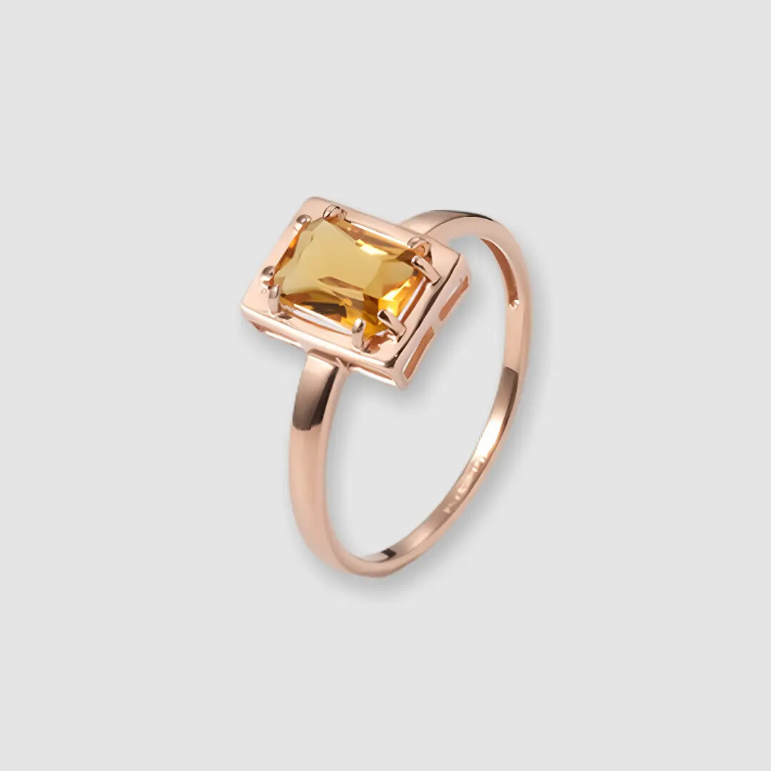 Серебряное кольцо с цитрином